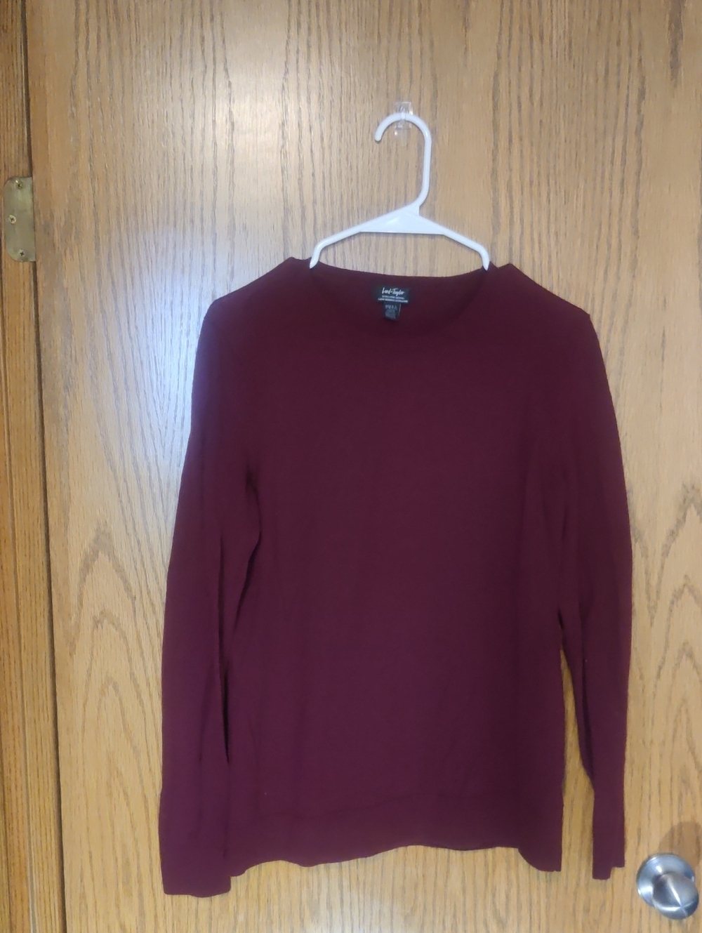 Lord & Taylor Women's Crewneck Sweater Merino Wool